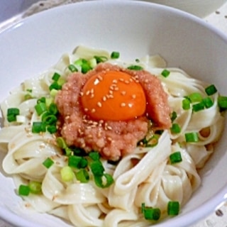 釜たま風明太子うどん